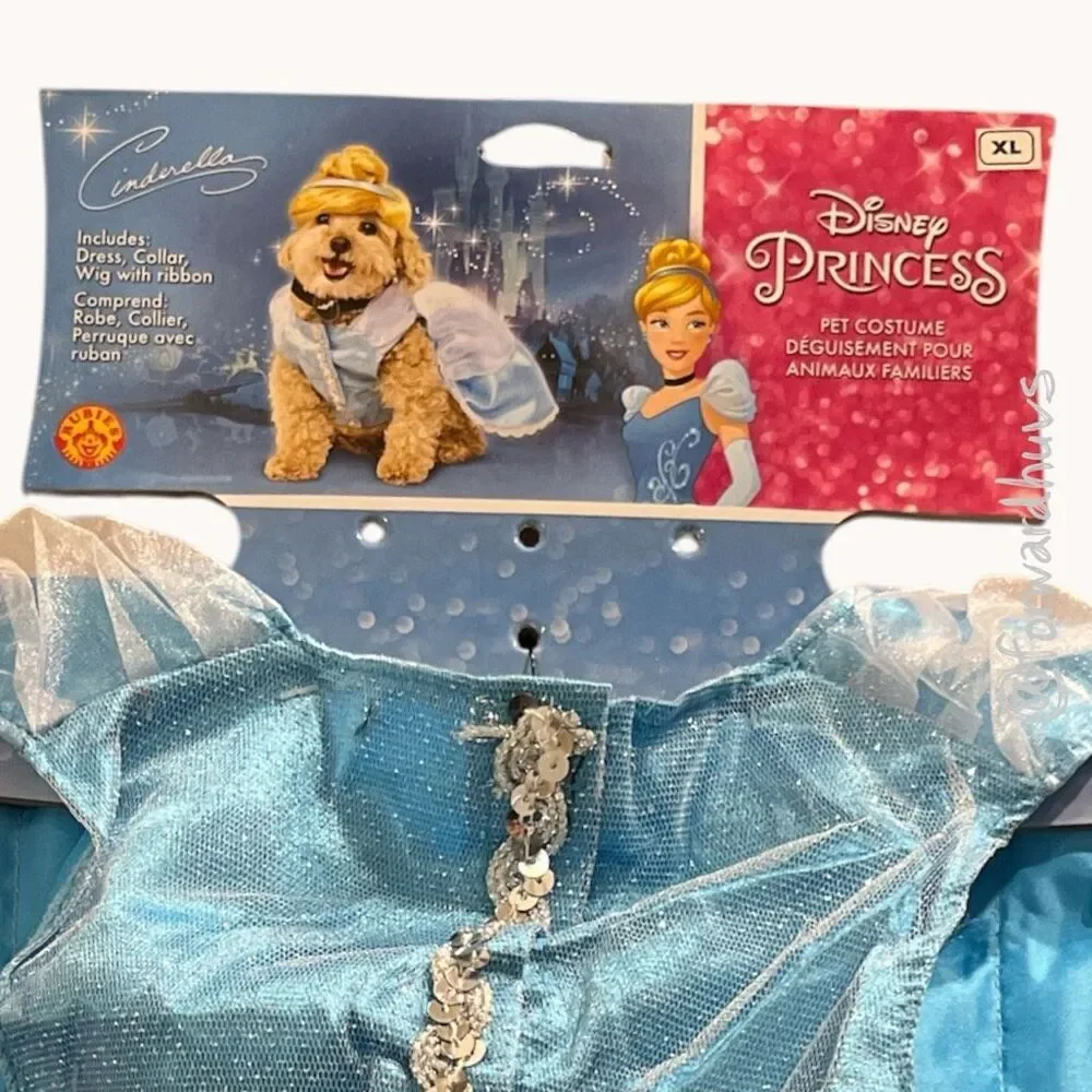 Rubie’s Disney Princess Cinderella Dog Costume Blue Dress XL
